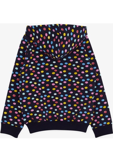 Breeze Kız Bebek Hırka Renkli Puantiye Desenli 9 Ay-3 Yaş, Lacivert-lacivert Lacivert