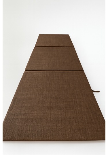 Kahverengi Katlanır Sünger Misafir Yer Yatağı Ve Balkon Minderi 7cm Kahverengi