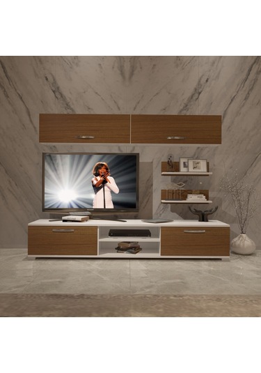Decoraktiv Eko 5 Mdf Dvd Tv Ünitesi Tv Sehpası Beyaz - Ceviz