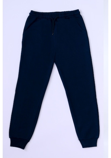 Çocuk Unisex Okul Eşofman Altı Ribanalı C8 Lacivert