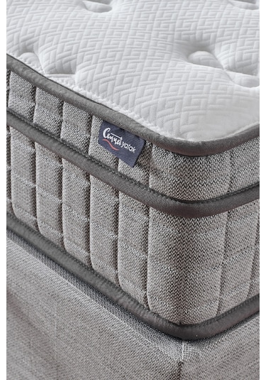 Melisa Tek Kişilik Sandıklı Baza Antibakteriyel Ortopedik Paket Yaylı Visco Yatak 3 Lü Set 90 x 190