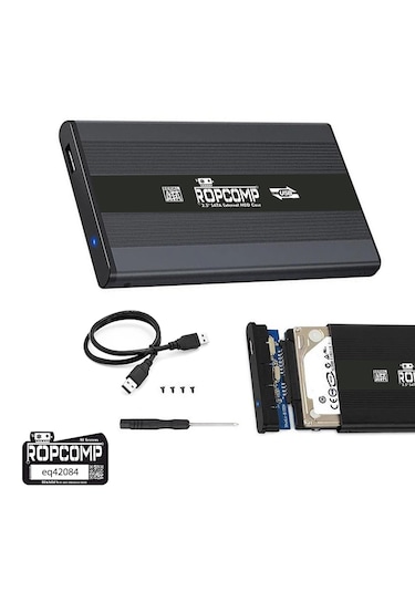 Ropcomp 2.5" Usb 2.0 Sata Harici Harddisk Kutusu Metal