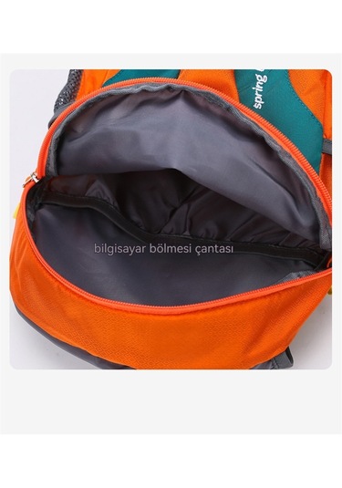 Relaxed Çift Tarzı Sırt Çantası, Eğlence Bisiklet Yürüyüş Sırt Çantası, Büyük Kapasiteli Su Geçirmez Açık Hava Sporları Dağcılık Çantası-turuncu Turuncu