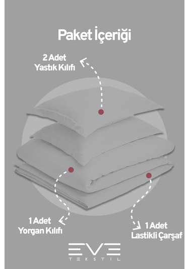 Eve Tekstil %100 Pamuk Ranforce Çarşaflı Yastık Ve Yorgan Kılıflı Çift Kişilik Nevresim Takımı 200x220 Cm Pembe