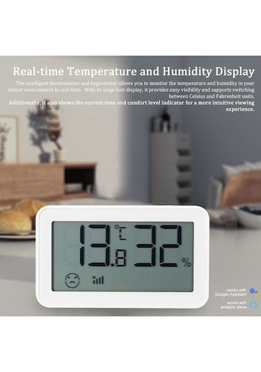 Trendooze Akıllı Ev Termometre - Sesli Komut, Uzaktan Algılayıcı, Wi-fi/zigbee