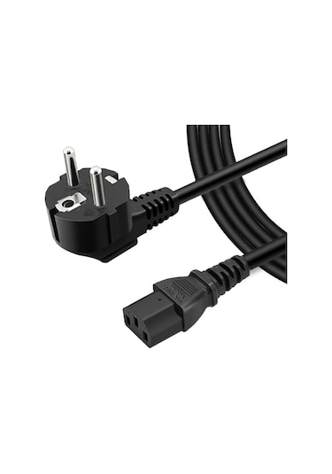 C13 Power Kablo Kasa Monitör Ekran Power Güç Kablosu - 0.5 mt