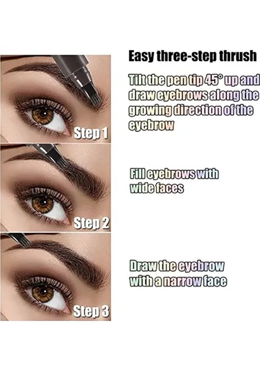 5 Renk Microblading Kaş Kalemi Su Geçirmez Sıvı Kaş Kalemi Uzun Ömürlü Kaş 05 0