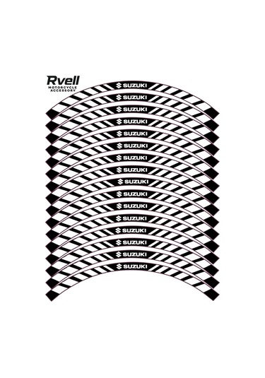 Rvell Suzuki Uyumlu Jant Şeridi Beyaz 003 1.Resim
