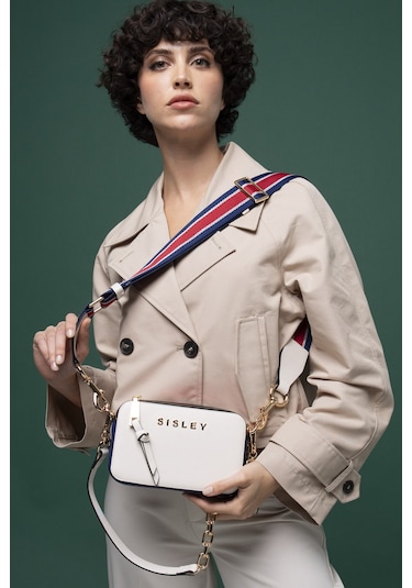 Sisley Kadın Çapraz Çantası C.sly 070 Std / Beyaz-laci Beyaz-laci Beyaz - Lacivert
