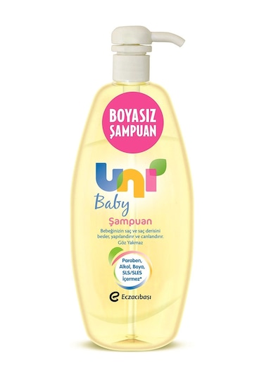 Uni Baby Boyasız Bebek Saç Şampuanı 900 ML