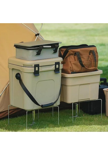 Homyl Katlanabilir Soğutucu Standı Piknik Için Taşıma Silver Silver