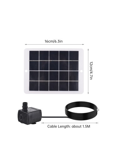 Güneş Enerjili Su Pompası Kiti 3 W 5 V Güneş Paneli 7