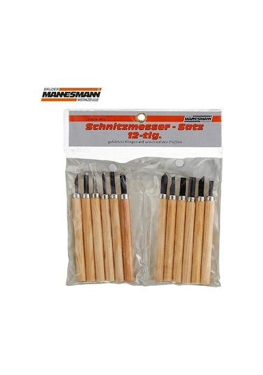 Mannesmann 690-12 Ahşap Oyma Bıçak Seti 12 Parça