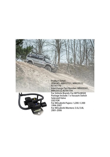 Boatshop1 Mitsubishi Montero Pajero L200 L300 V43 V44 V45 K74t V73 V75 İçin Mb937731 Vakum Anahtarı Solenoid Vana Mb620532 K5t47776 Uyumlu