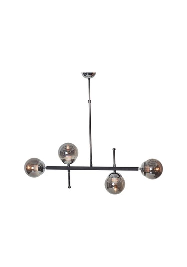 Luzarana Optik 4 Lü Krom Siyah Metal Gövde Füme Camlı Tasarım Lüx Sar... Çok Renkli