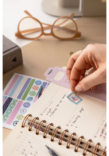 A5 Spiralli Süresiz Planlayıcı Ajanda - Pembe Pembe