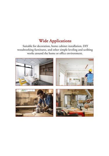 Tongxida 600mm Çok Açıklı Katlanabilir Seviye Cetveli - 4 Seviye Balonu İle Dikey/yatay/45 Ölçüm, Ahşap İnşaat İçin Manyetik A