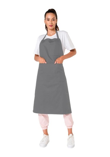 Şensel, Ön Önlük, Gri, Boyundan Askılı -93E2531- Restoran-Mutfak
