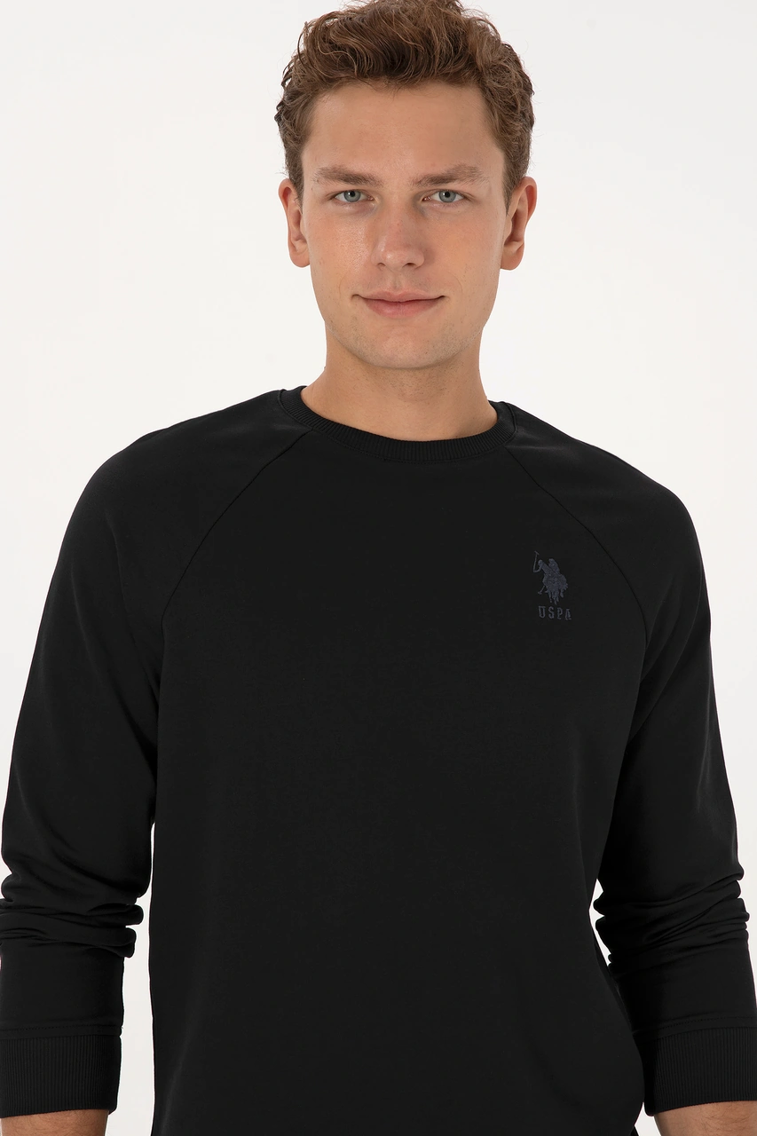U.S. Polo Assn. Erkek Regular Fit Bisiklet Yaka Siyah Basic Sweatshirt 50308103-VR046 U.S. Polo Assn. Erkek Regular Fit Bisiklet Yaka Siyah Basic Sweatshirt 50308103-VR046