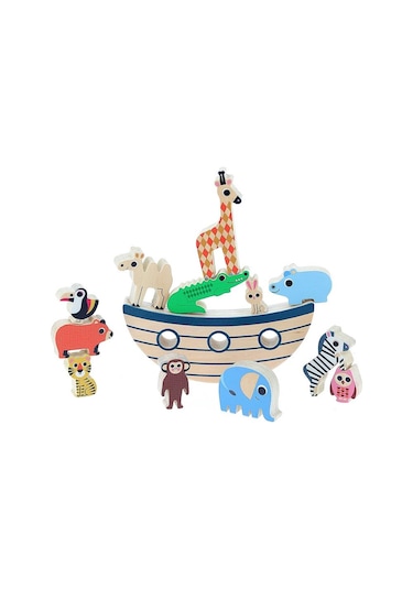 Vilac - Ahşap Denge Oyunu - Hayvanlar Gemisi