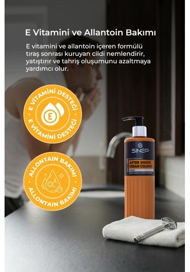 Sinep Pro-care Tıraş Sonrası Krem Kolonya Balsam 400 Ml Gold