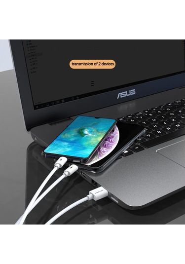 Bn93 iPhone Uyumlu Lightning Ve Type-c 2in1 Kablo 5 Amper Hızlı Şarj Fas