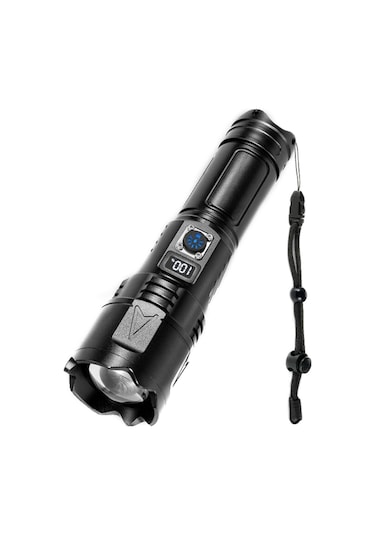 Cbtx A03 Dış Mekan Su Geçirmez El Feneri 30w Taşınabilir Lcd Ekranlı El Feneri Kayışlı