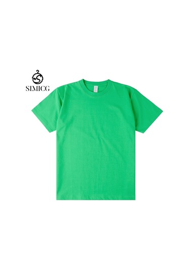 Yeni Japon Ağır Sıklet Düz Pamuklu Kısa Kollu Yeşil Yeşil