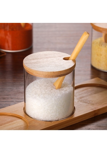 Sones Yaratıcı Borosilikat Şeffaf Baharat Kavanozu Mutfak Malzemeleri Tek Cam Kavanoz Diğer