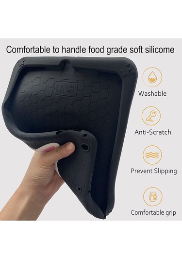 Apple Ipad 8. Ve 9. Nesil 10.2 Inç 2020 / 2021 Uyumlu Kedi Kılıf Standlı Eğlenceli Koruma Siyah