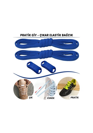 Tak Bırak, Klipsli Elastik, Yeni Nesil Akıllı Bağcık, Saks Mavisi