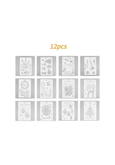 Novahub B5 Boyama Şablonu Seti: 12 Desen İle Beyaz Yaratıcı El Sanatları & Fotoğraf Albüm Tasarımı Beyaz