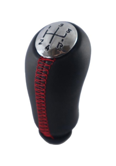 Scenic 2 2003-2006 Kırmızı Dikişli Lüks Deri Vites Kolu siyah