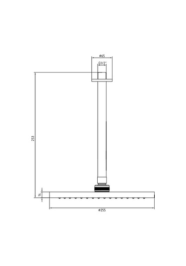Eca Lia Yuvarlak Ankastre Gömme Banyo Bataryası Duş Seti Tüm Parçalar Dahil Tavandan Krom