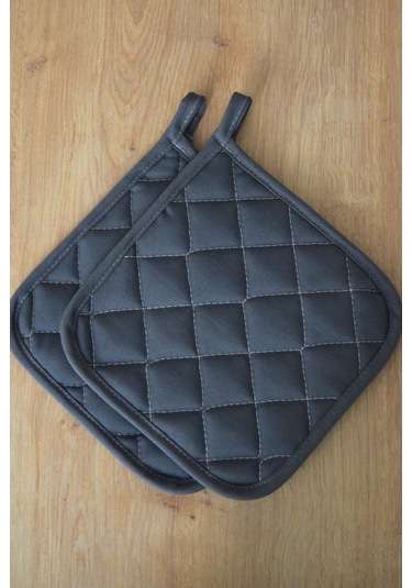 Antrasit Yanmaz Ve Isıya Dayanıklı 2 Fırın Eldiveni Ve 2 Tutacak