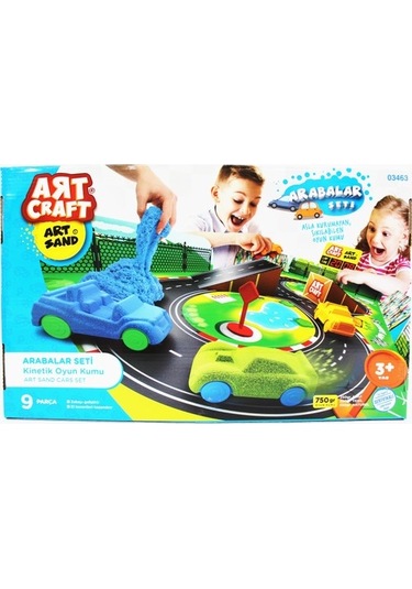 Dede Art Craft Kinetik Kum 750 Gr Arabalar  Seti