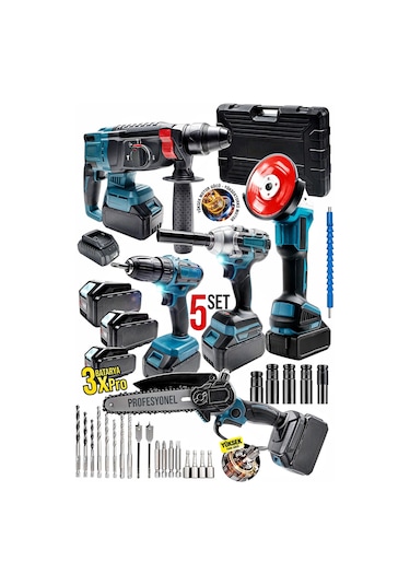 Moonshop Set005 Şarjlı Darbeli 5'li Set