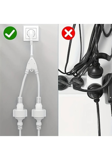 Motion003 Hıtrends 13 İnç Y Şekilli Uzatma Kablosu Dönüştürme Fişi Güç Kablosu 2 3 Pr