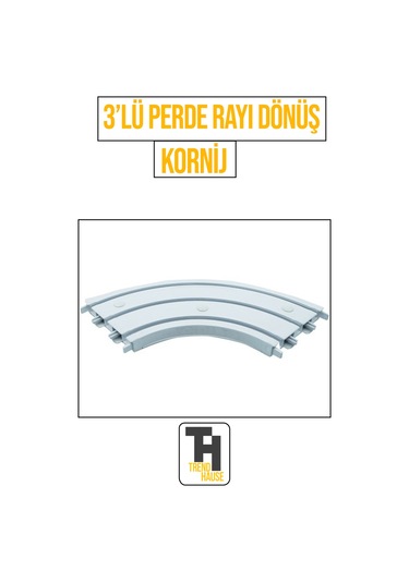3 Lü Perde Rayı Dönüş Korniş Çoklu Ray Sistemleri İçin Köşe Bağlantı Parçası