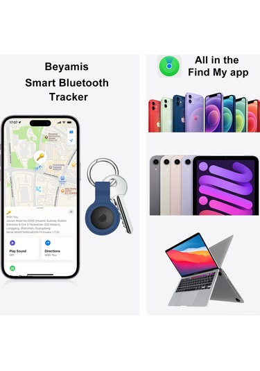 Maiyame F18 Bluetooth  - Apple Mfi Onaylı, Global Konum, 10 Ay Pil Ömrü, Siyah, 1 Adet Find My Uygulaması İle Uyumlu