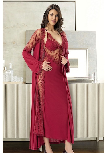 Xses 1019 Kadın Çeyizlik Penye 6'lı Takım-bordo Bordo