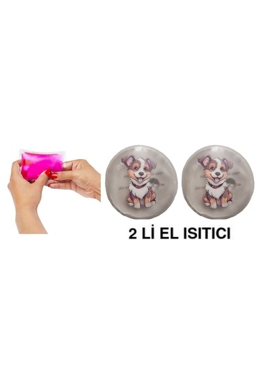 Sevimli Köpek Cep Sobası,el Isıtıcı,2 Adet Sıcak Su Torbası Pvc