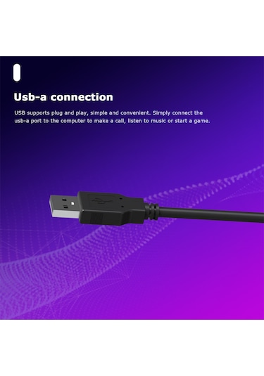 Leezsing Usb Kulaklık Mikrofon Seti - Gürültü Önleyici, Çevirmeli Mikrofonlu, Ses Kontrollü, Ofis Ve Çağrı Merkezi Kullanımı İçin