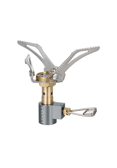 Lixada 45g Süper Hafif Cep Açık Pişirme Brülör Katlanır Kamp Gaz Sobası Gümüş