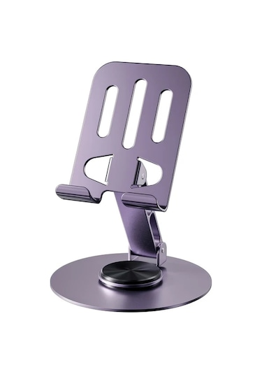 Willowhaven Mor Metal Telefon Ve Tablet Tutucu 360 Derece Döner Evrensel Uyumlu Mor