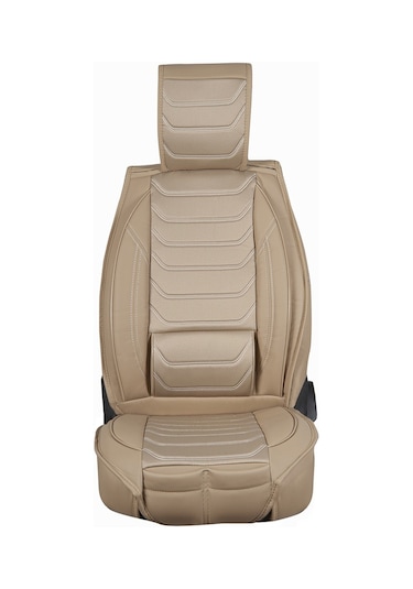 Citroen C-elysee Uyumlu Lüx Deri Oto Koltuk Kılıfı Ön/arka Set Bej Fs