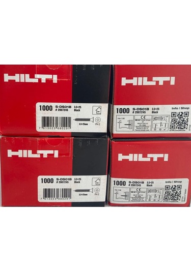 Hilti S-Ds 01 B Keskin Uçlu Alçıpan Vidaları 3.5X25 1.000 Adet