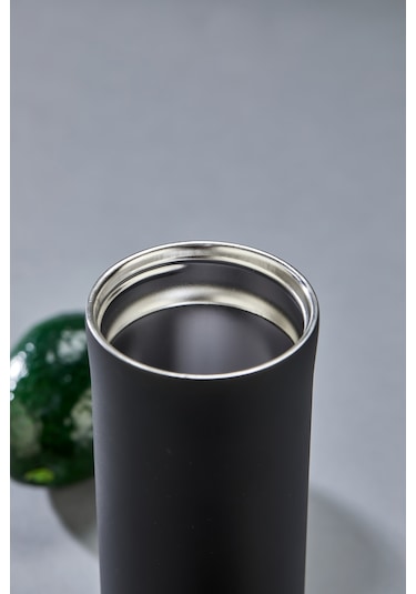 Cooker 400 Ml Paslanmaz Çelik Mug Kahve Çay Termosu Ckr2041 Siyah - 6 Saat Sıcak Soğuk - Kamp, Outdoor, Piknik, Ofis, Otel, Kafe, Okul, Seyahat Siyah