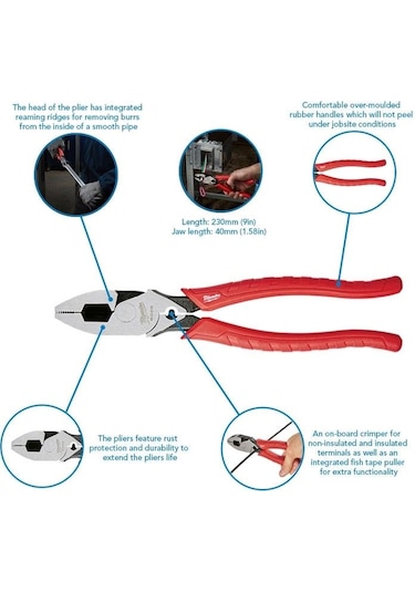 Milwaukee T48226100 Ağır Hizmet Tipi Pense 250Mm