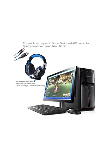 Leezsing "g2000 Profesyonel Oyun Kulaklığı - 50mm Bass Sürücü, Led Aydınlatma, Mikrofonlu"